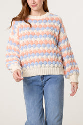 Diamond Knit Round Neck Jumper