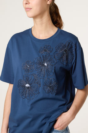 Floral Embellished T-Shirt