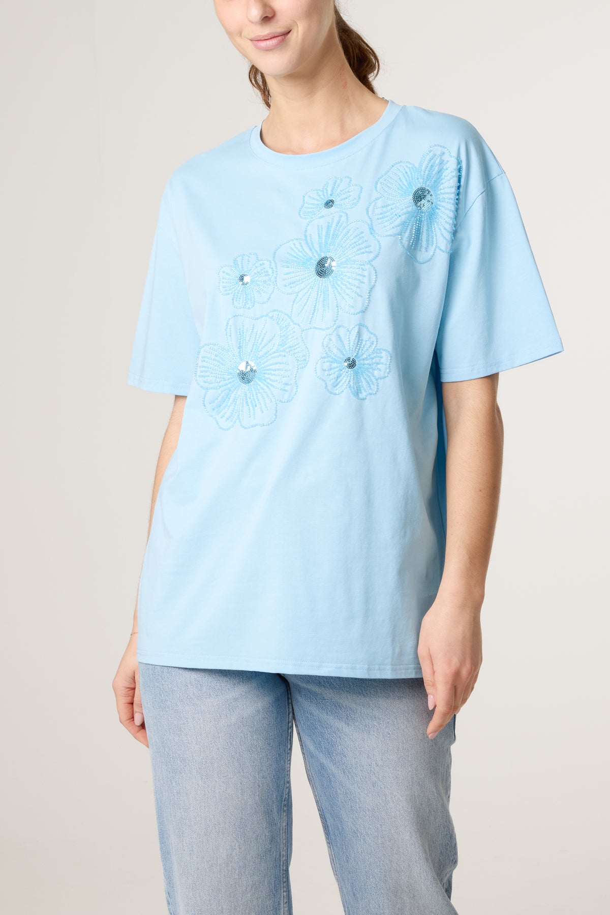 Floral Embellished T-Shirt