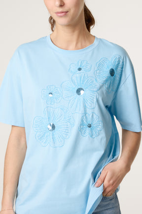 Floral Embellished T-Shirt
