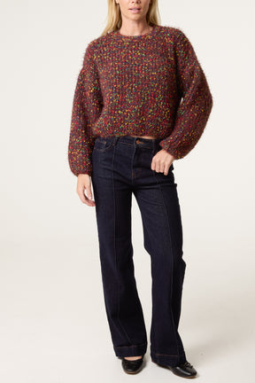 Space Dye Cropped Jumper