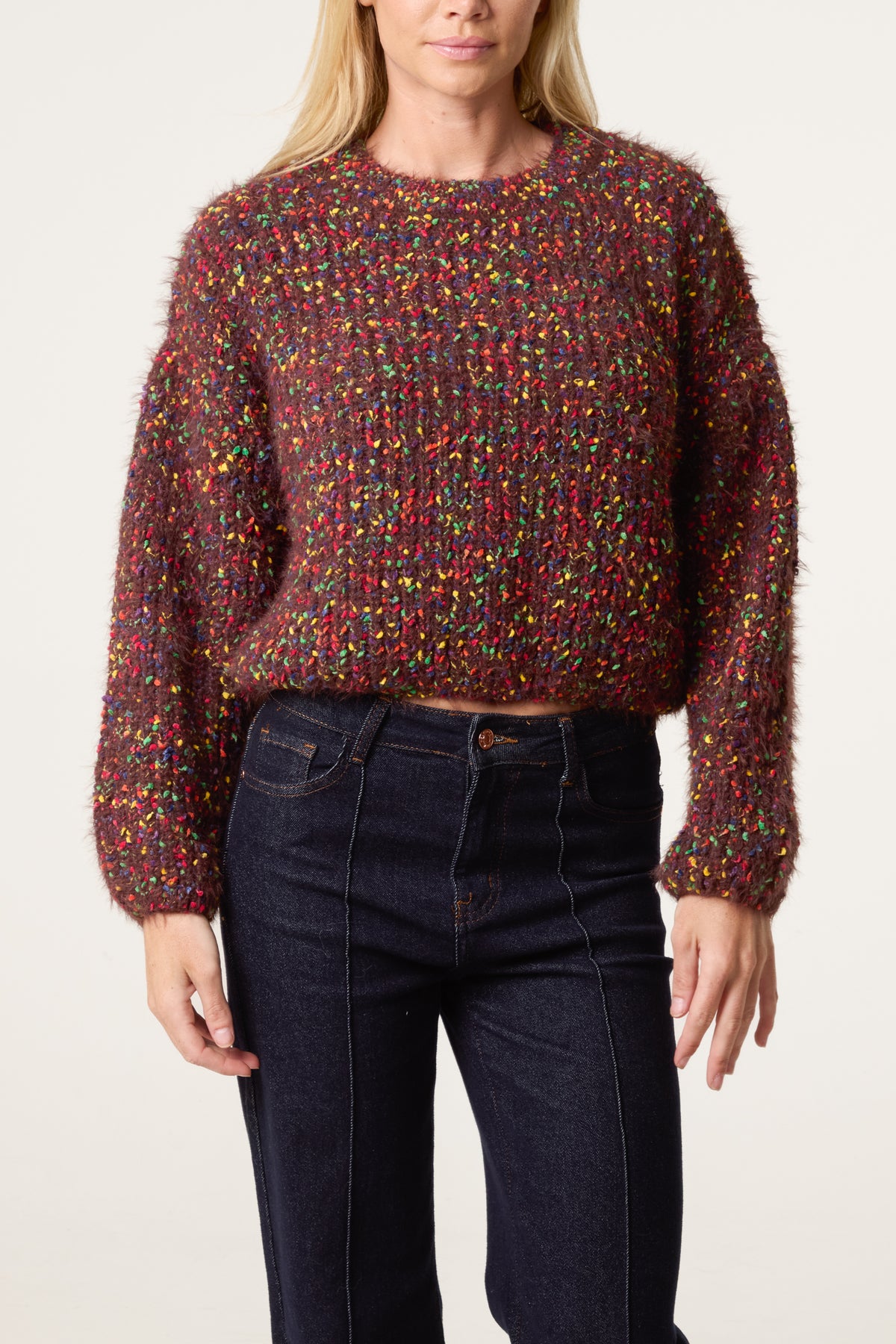Space Dye Cropped Jumper