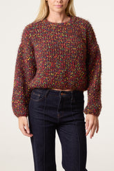 Space Dye Cropped Jumper