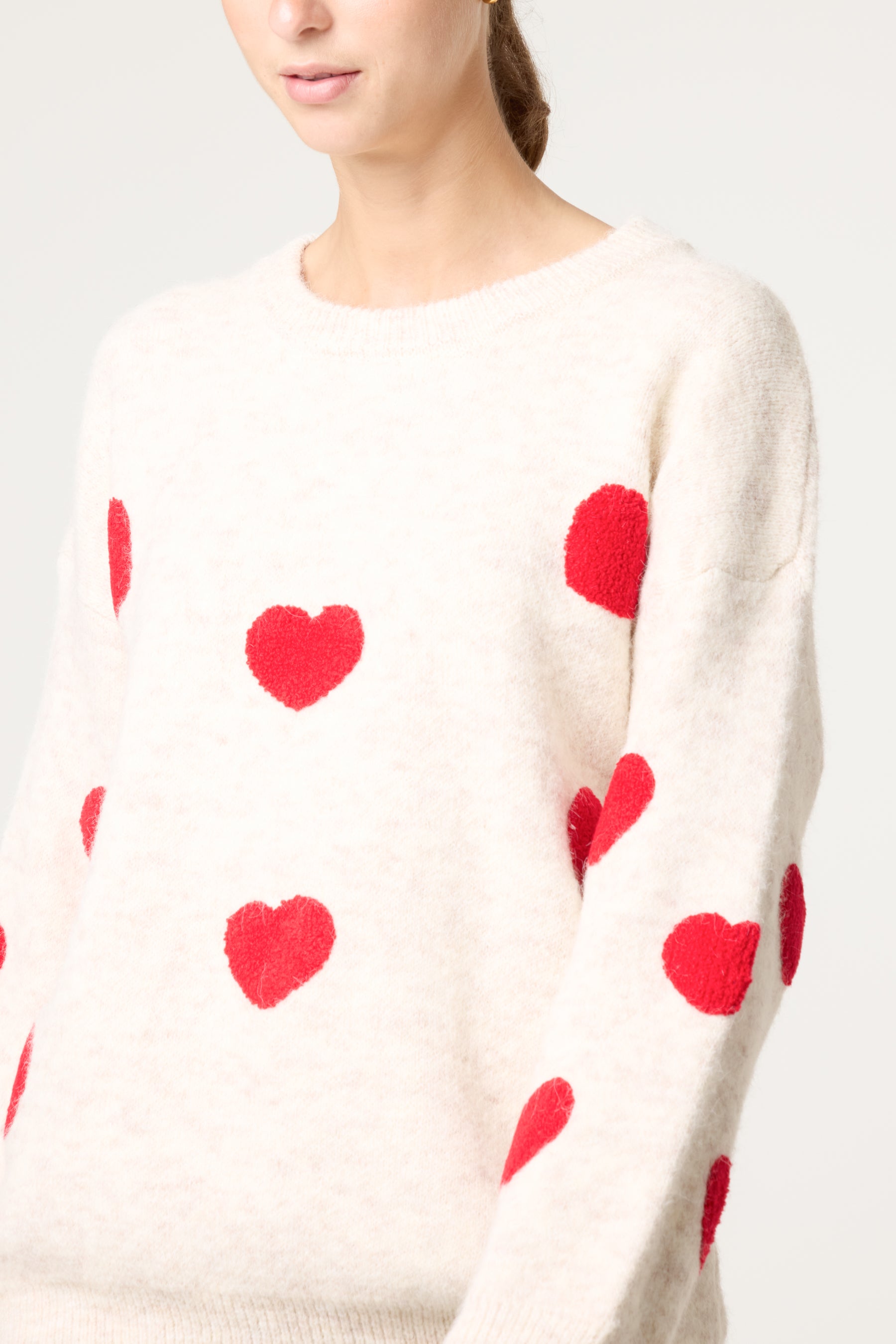 Heart Crew Neck Knit Jumper