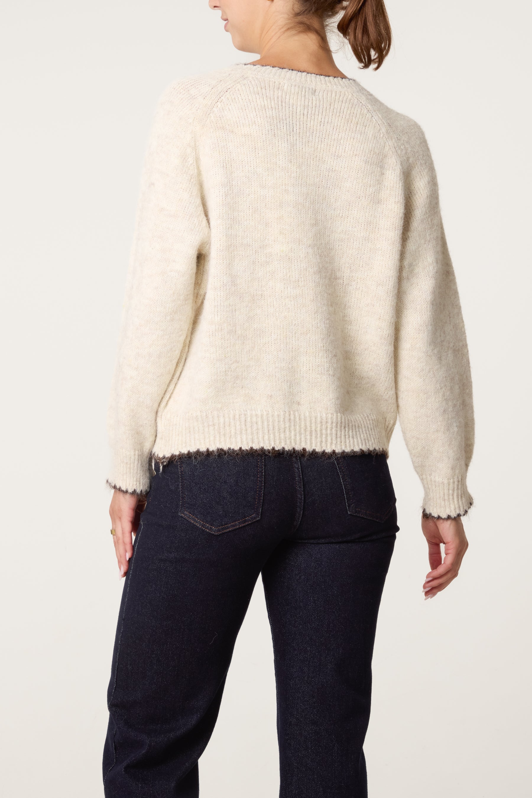 Cardigan With Multicoloured Button Detail