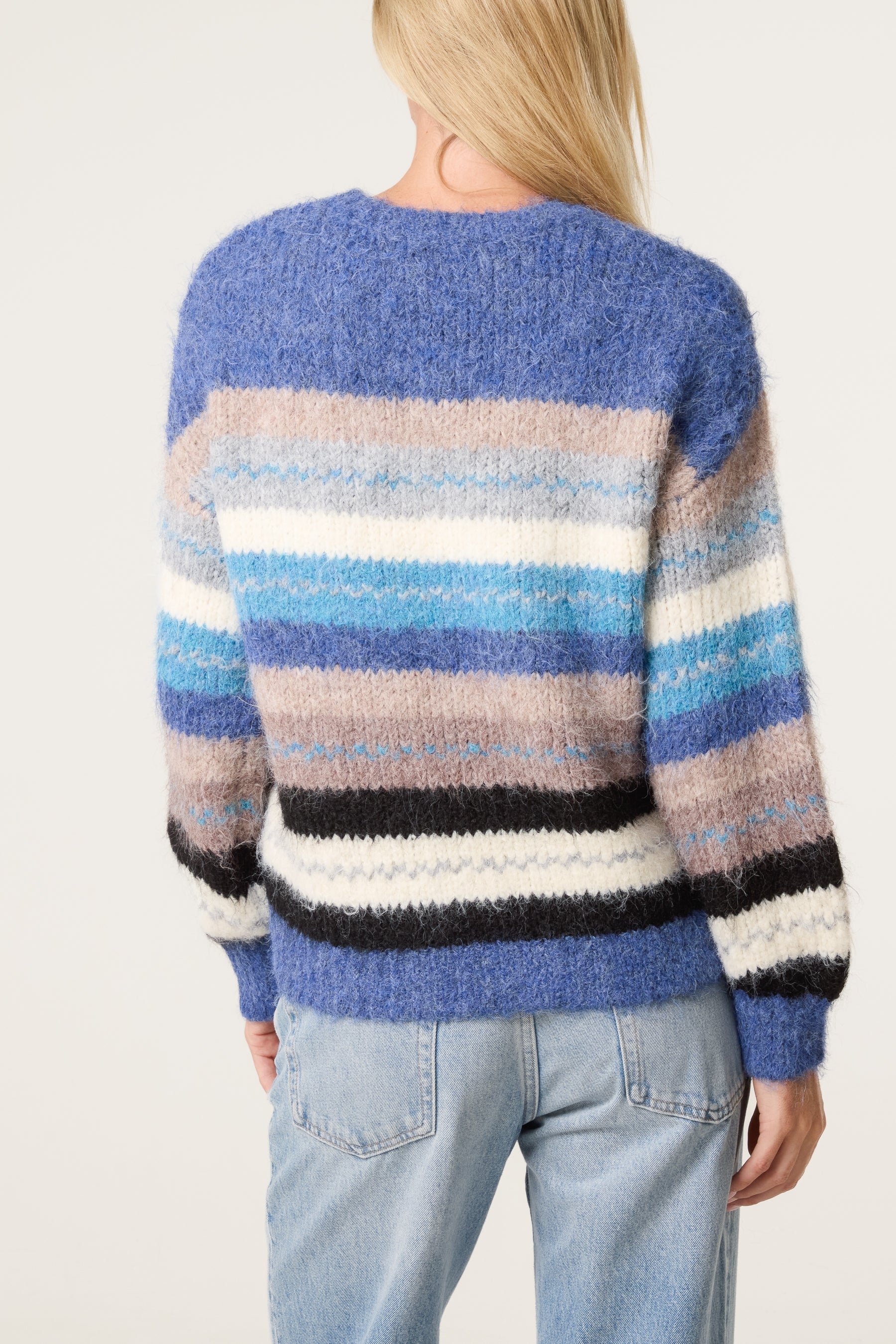 Striped Round Neck Knit Jumper