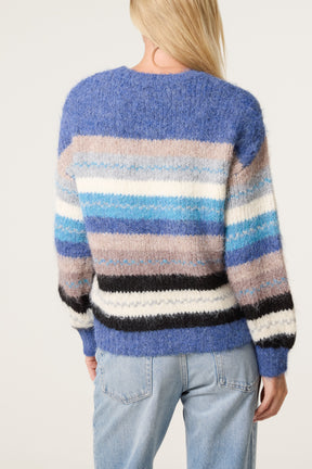 Striped Round Neck Knit Jumper