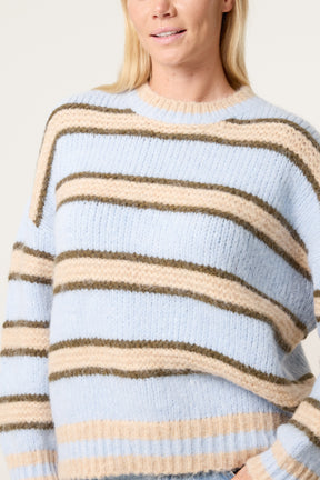 Striped Round Neck Knit Jumper