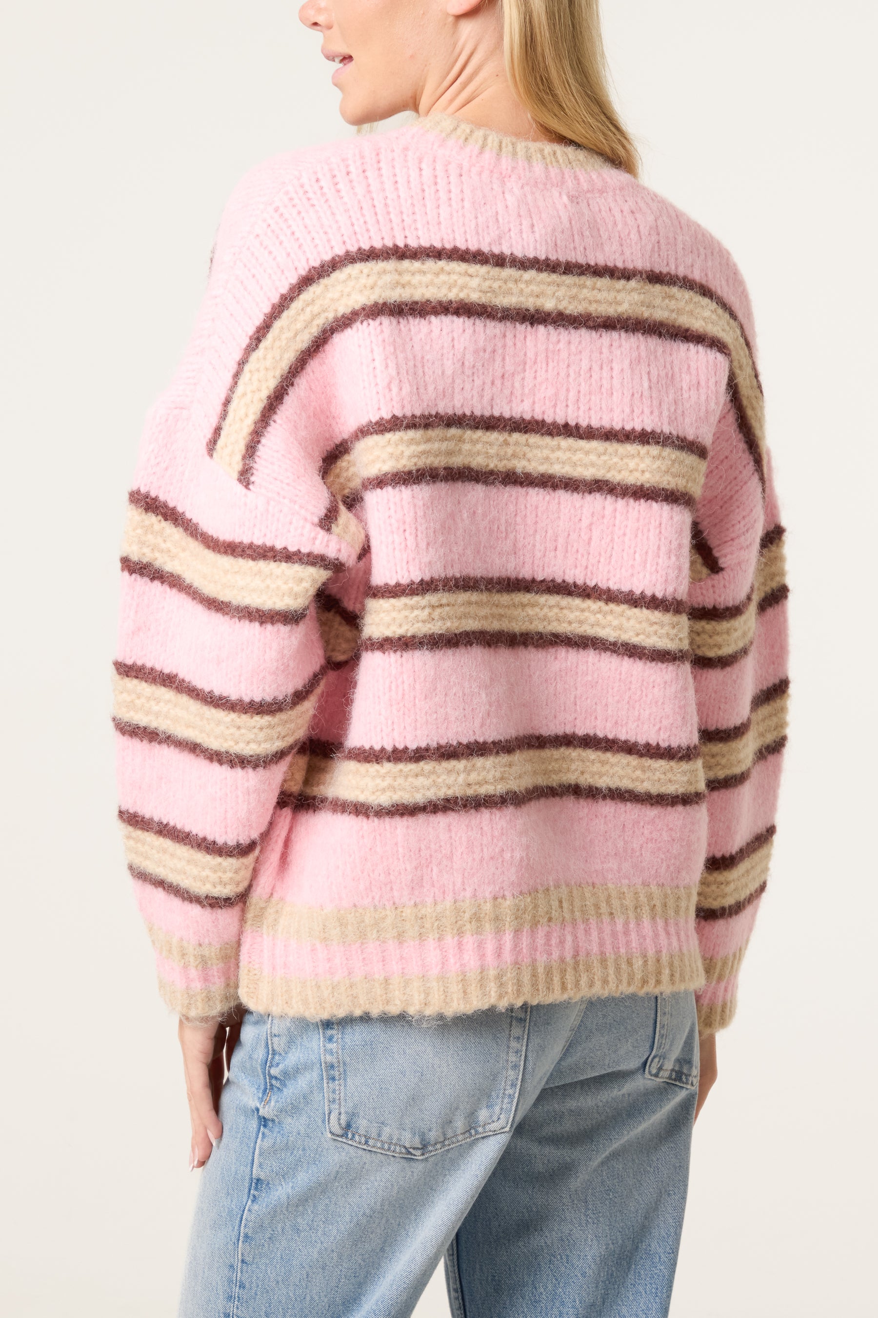 Striped Round Neck Knit Jumper