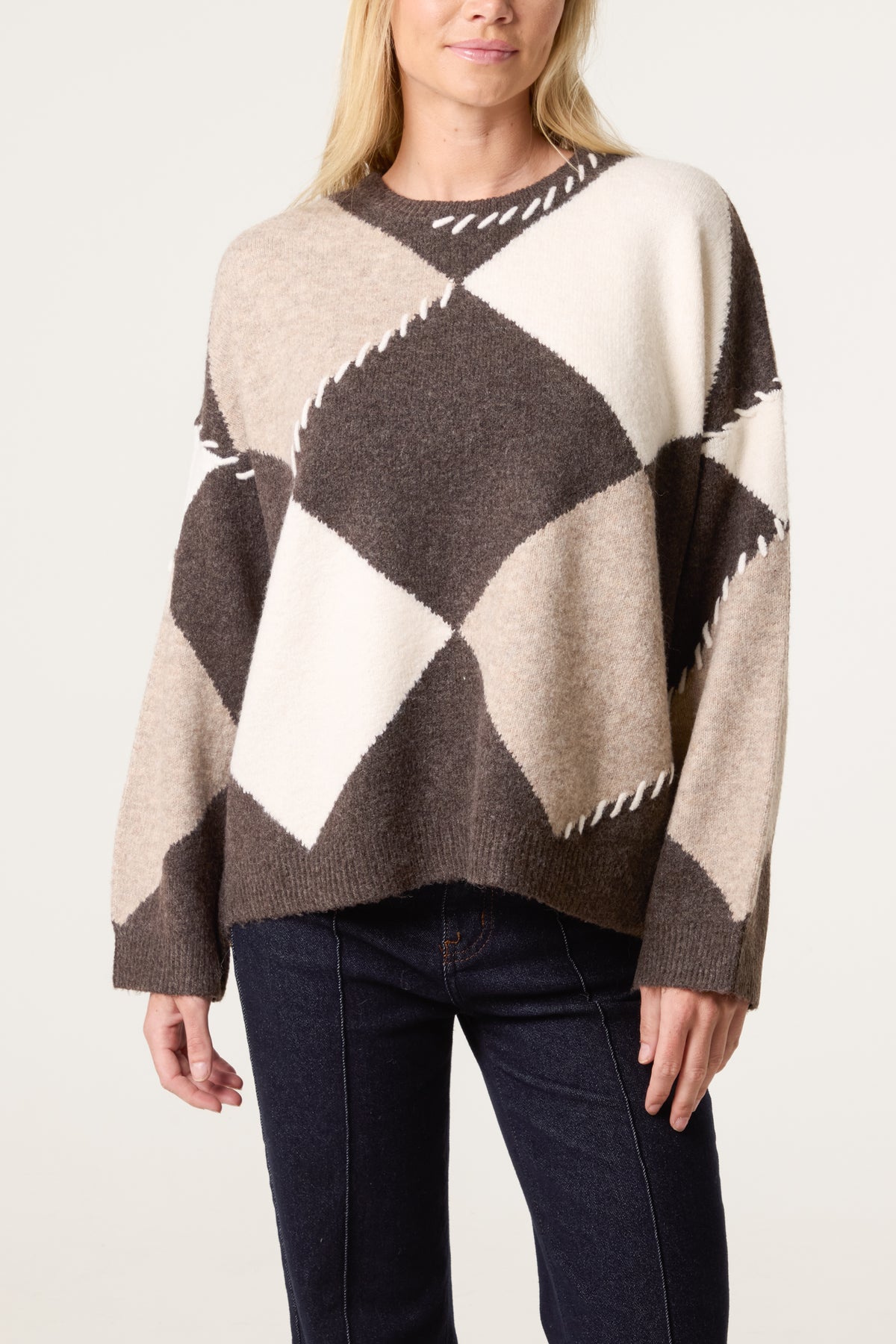 Stitch Argyle Style Jumper