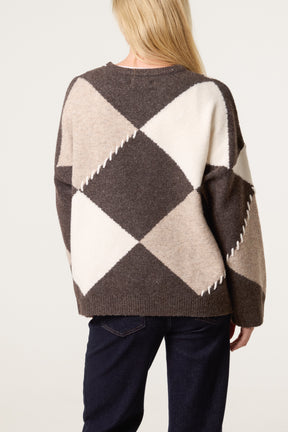 Stitch Argyle Style Jumper