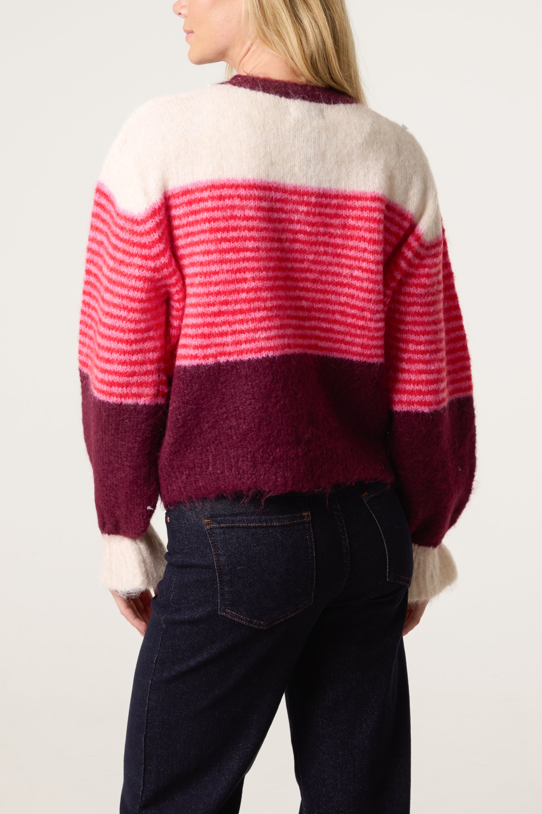 Striped Round Neck Knit Jumper