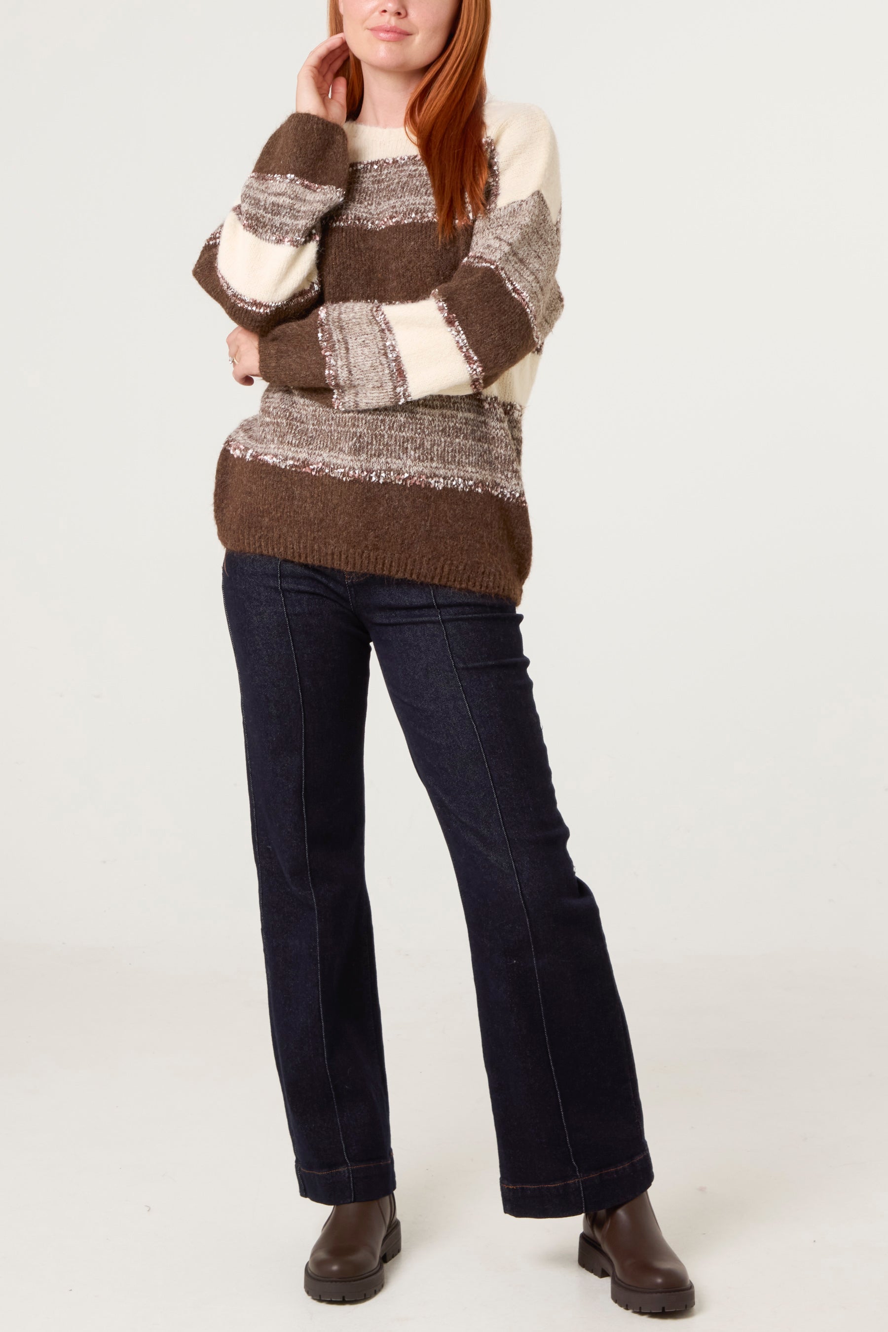 Cosy Knit Stripped Jumper