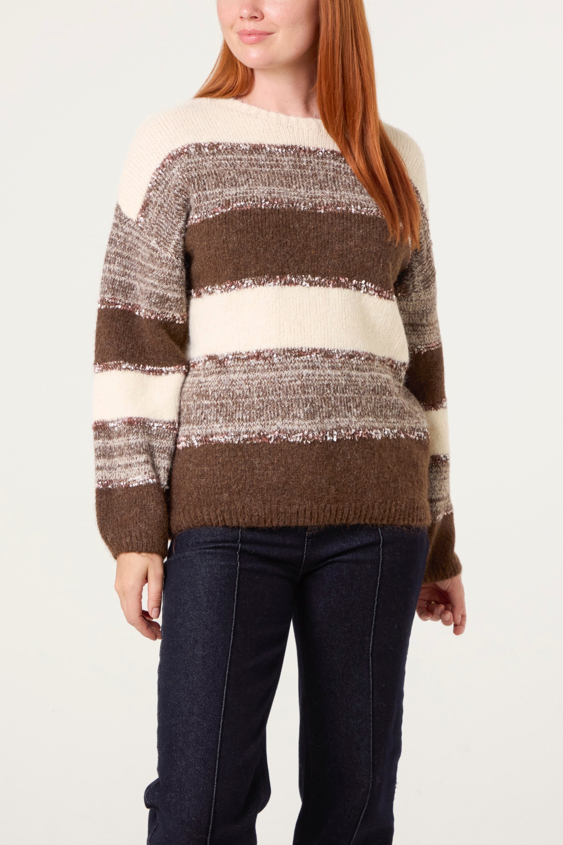 Cosy Knit Stripped Jumper