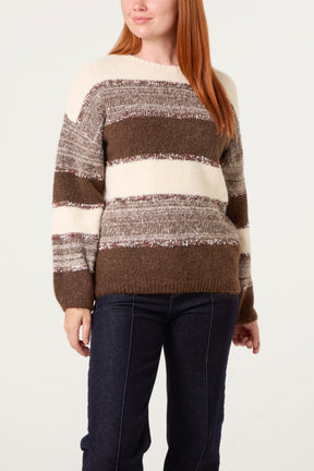 Cosy Knit Stripped Jumper