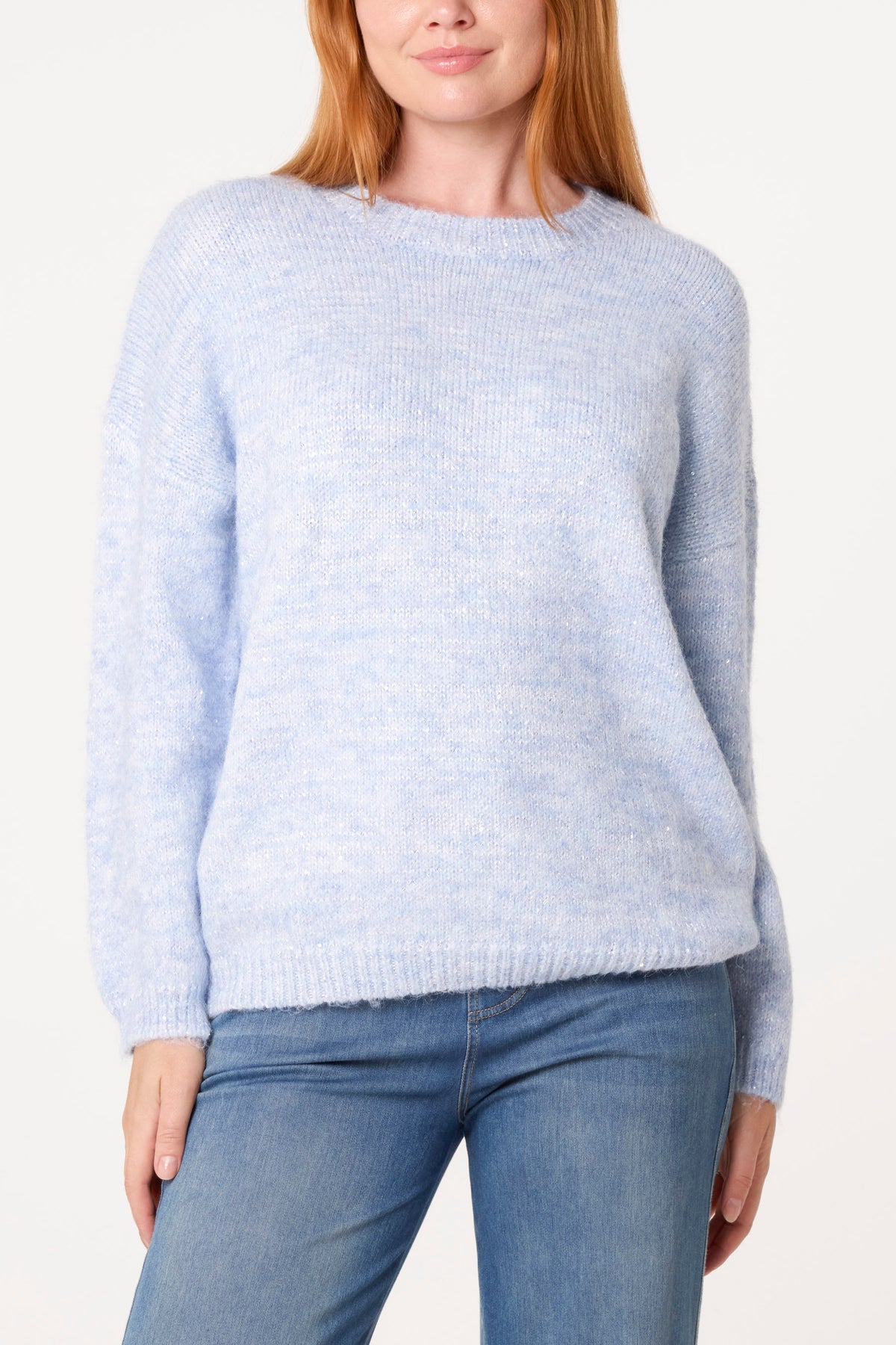 Sequin Round Neck Knit Jumper