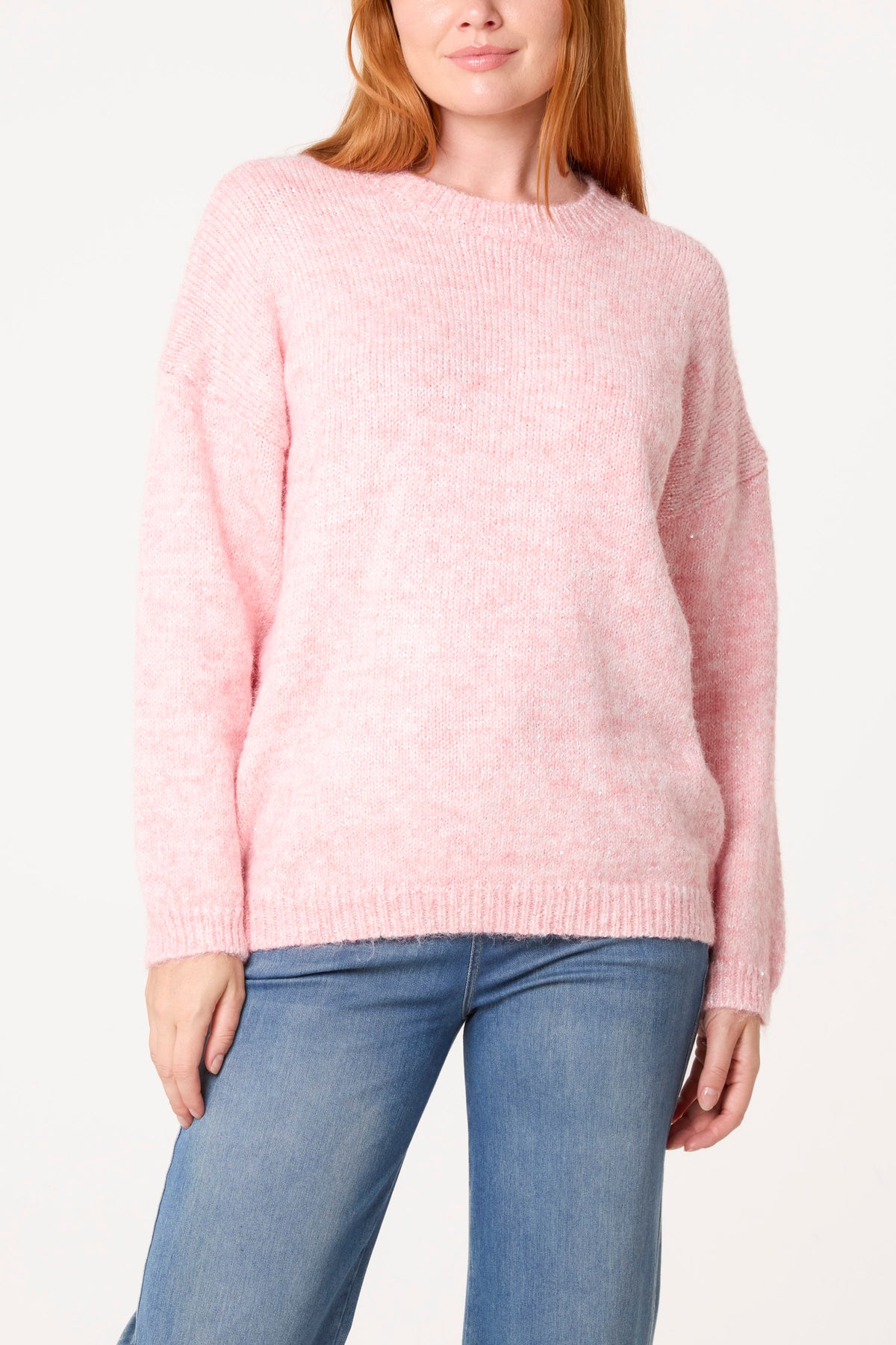 Sequin Round Neck Knit Jumper