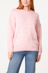 Sequin Round Neck Knit Jumper