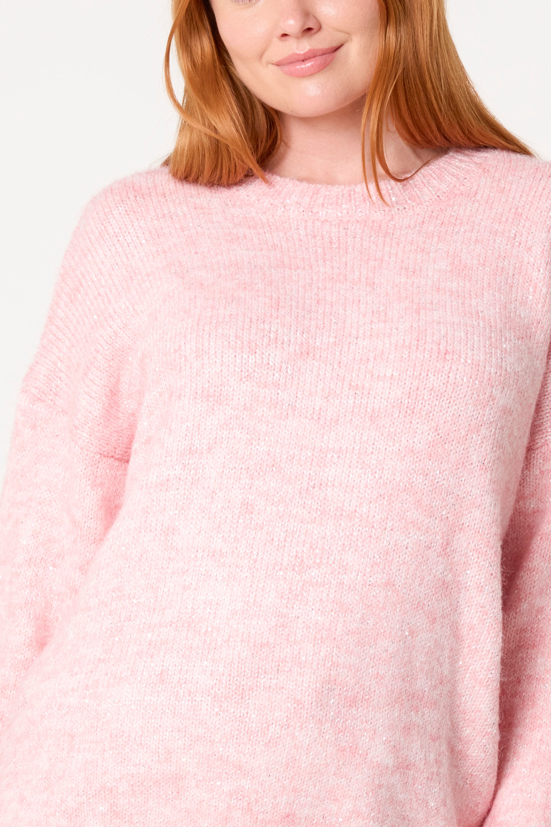 Sequin Round Neck Knit Jumper