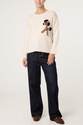 Jumper With Modern Zebra Detail