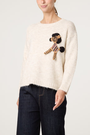 Jumper With Modern Zebra Detail