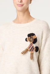 Jumper With Modern Zebra Detail
