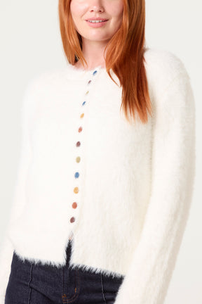 Cardigan With Multicolour Button