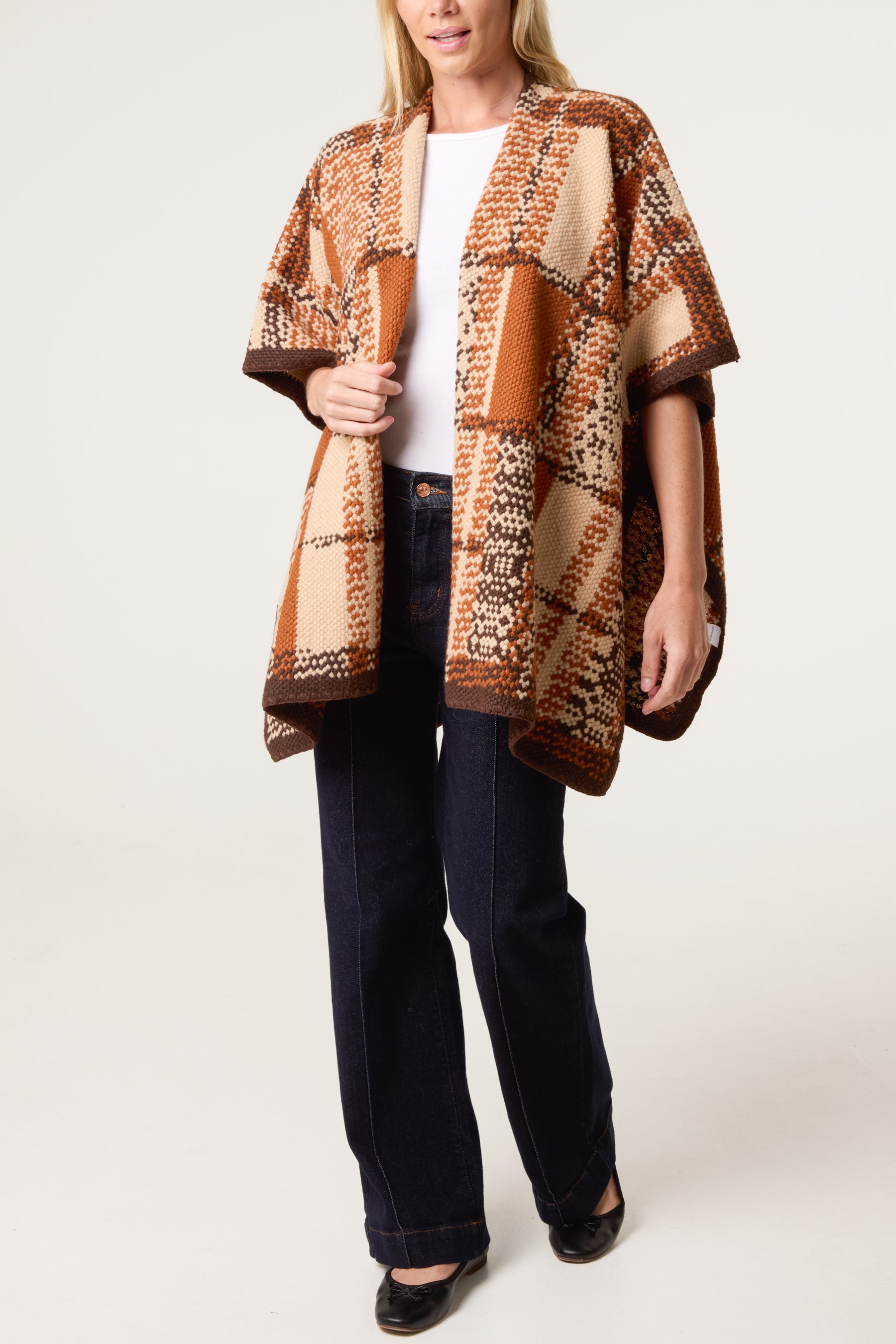 Geometric Patchwork Poncho
