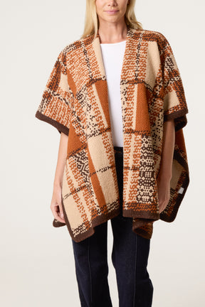 Geometric Patchwork Poncho