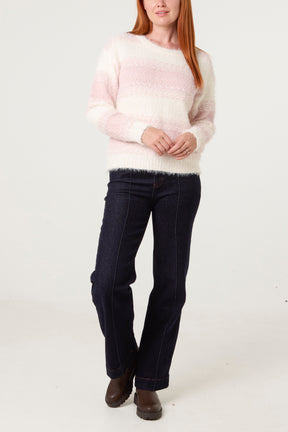Eyelash Stripe Knit Jumper