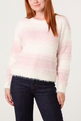 Eyelash Stripe Knit Jumper