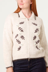 Whimsy 3D Embroidery Knit Cardigan