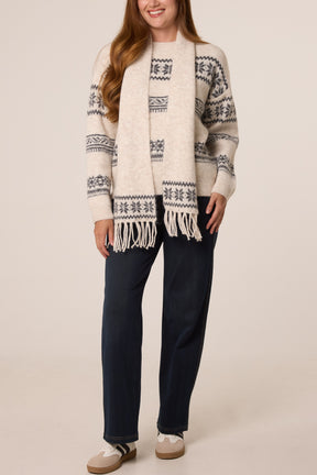 Nordic Inspired Knit Jumper & Scarf