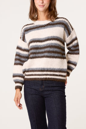 Round Neck Stripe Jumper