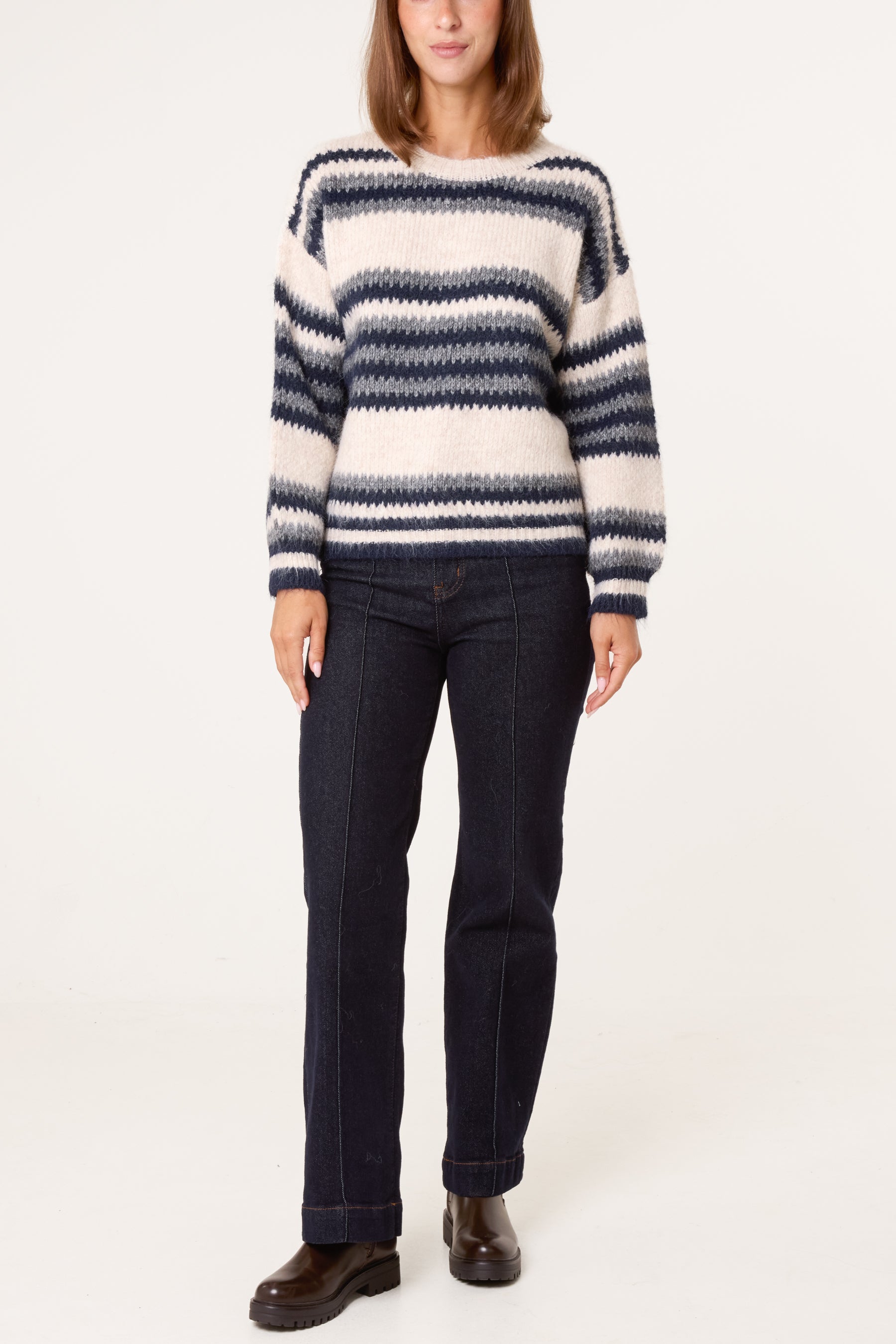 Round Neck Stripe Jumper