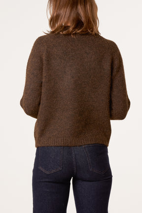 Statement Gold Button Knit Cardigan