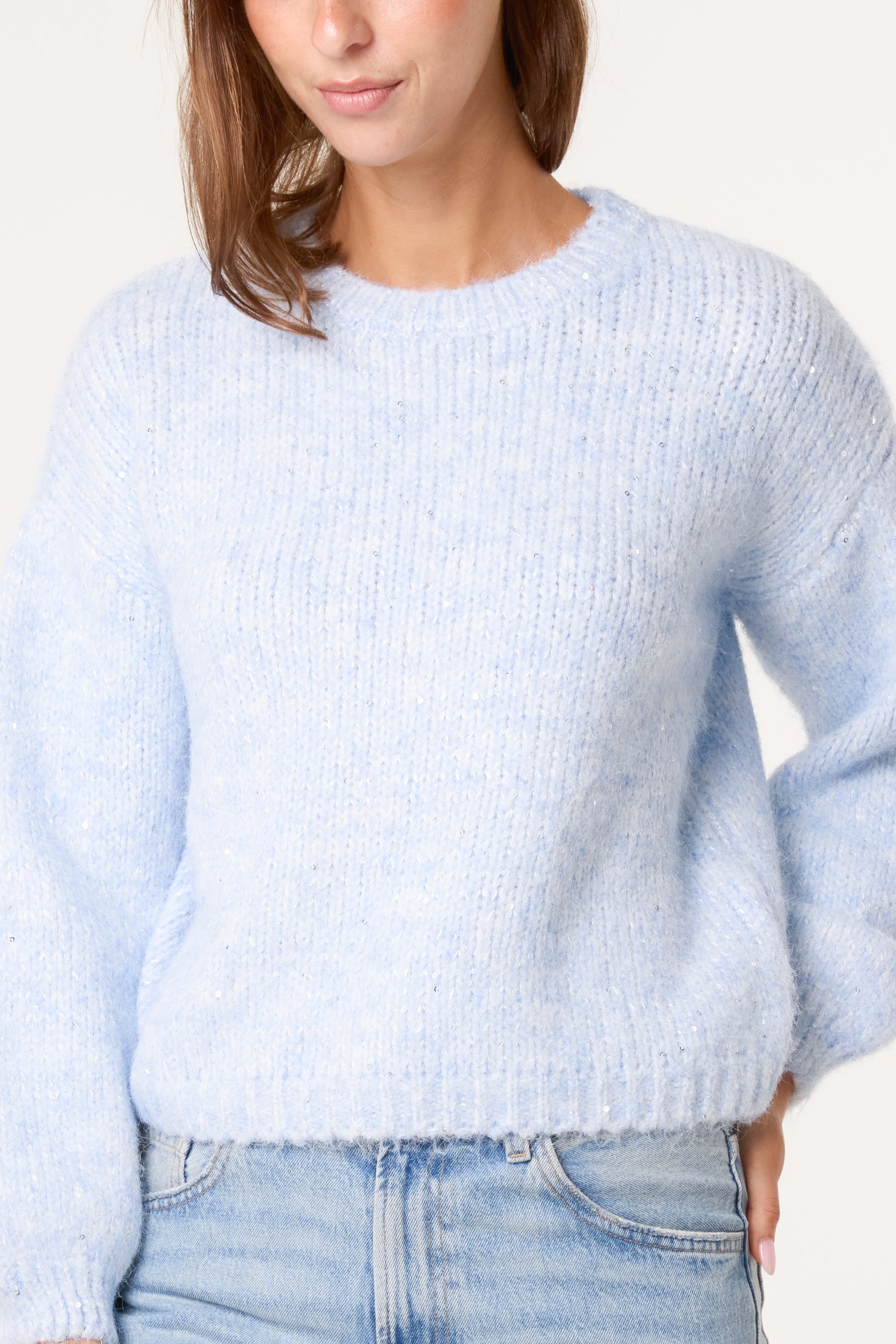 Sequins Detail Soft Knit Jumper