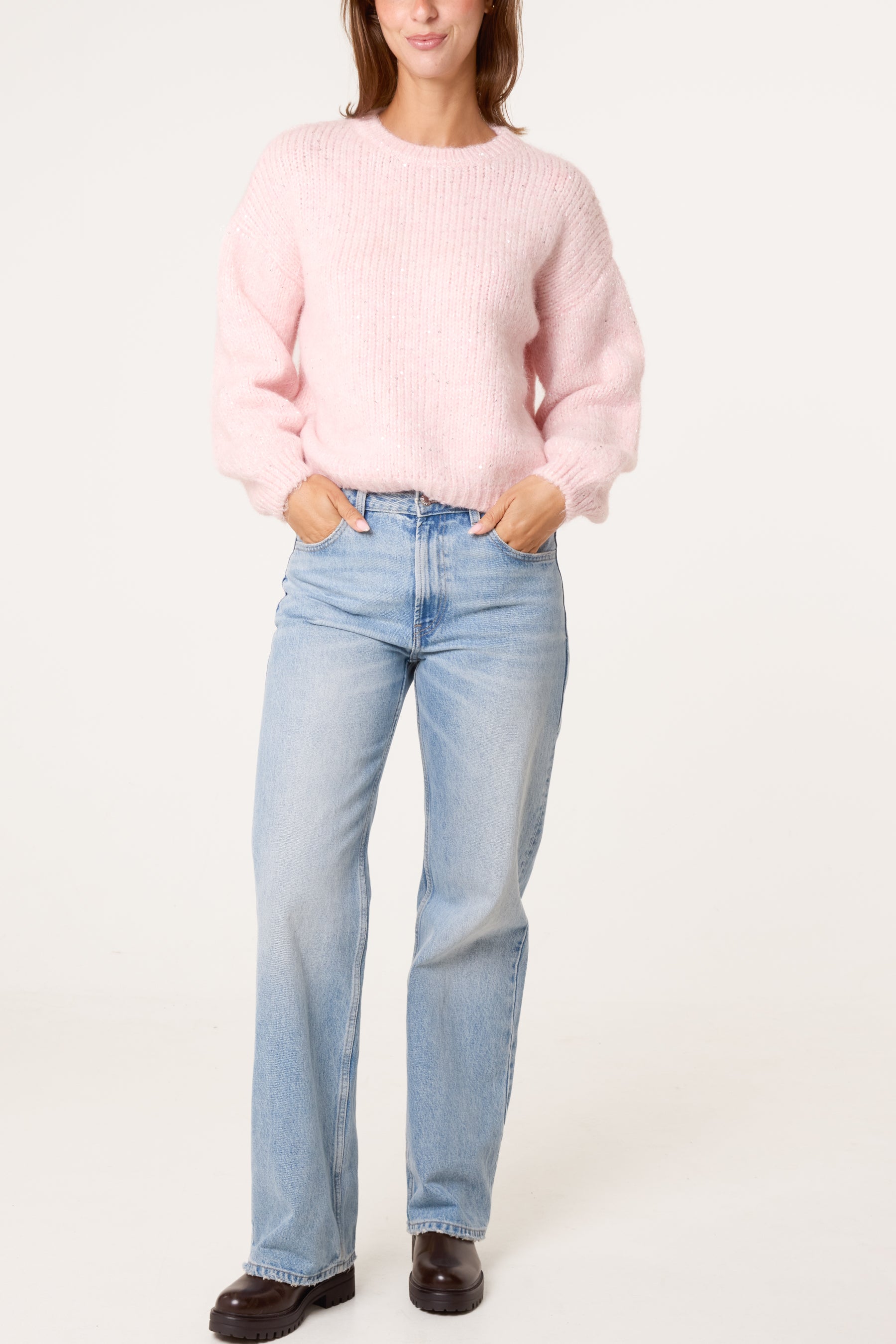 Sequins Detail Soft Knit Jumper