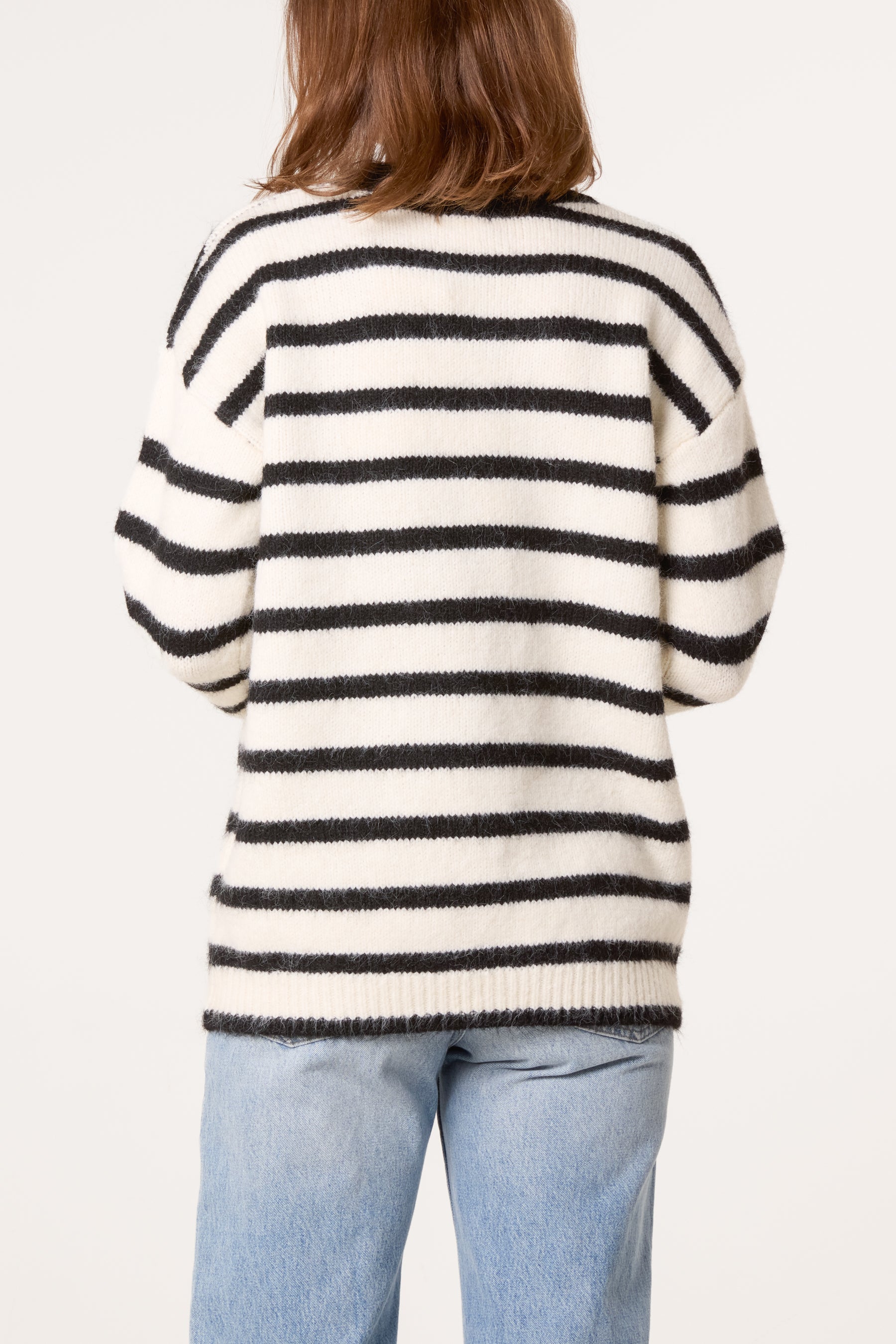 Round Neck Striped Knit Jumper