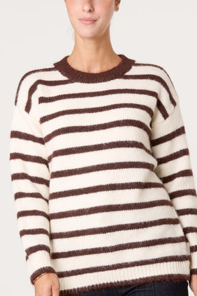 Round Neck Striped Knit Jumper