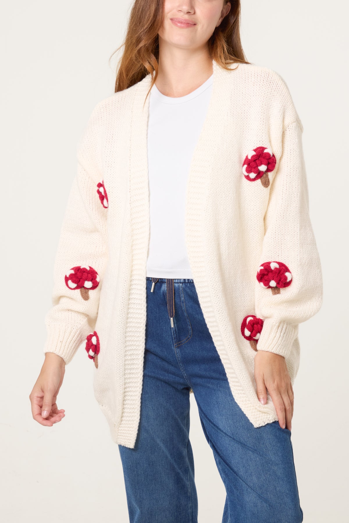 Mushroom Knit Cardigan