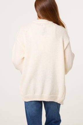 Mushroom Knit Cardigan