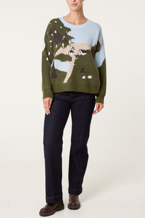 Scenic Landscape Knit Jumper
