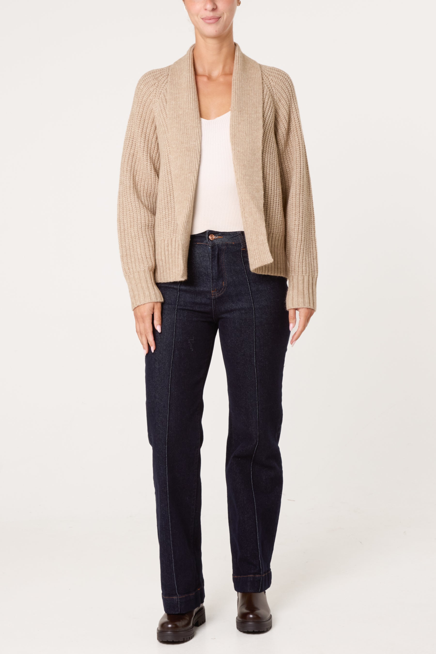 Chunky Knit Ribbed Cardigan