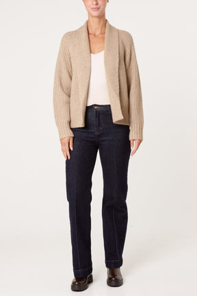 Chunky Knit Ribbed Cardigan