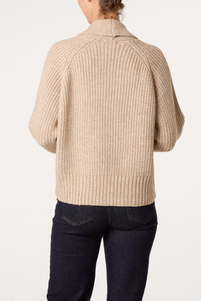 Chunky Knit Ribbed Cardigan