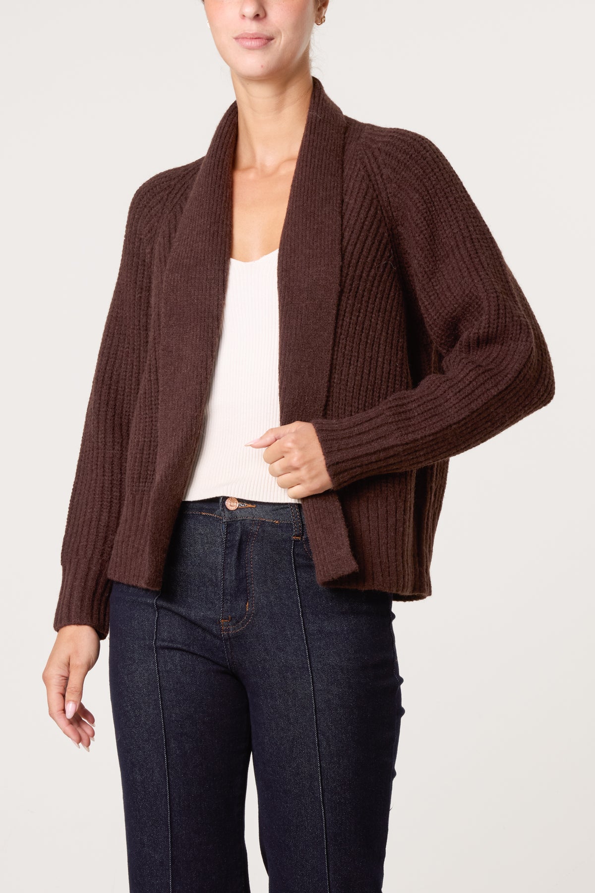 Chunky Knit Ribbed Cardigan