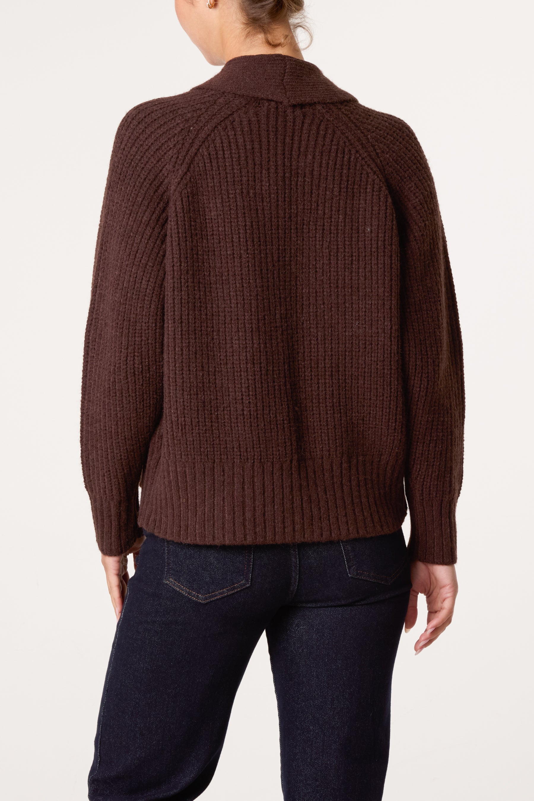 Chunky Knit Ribbed Cardigan