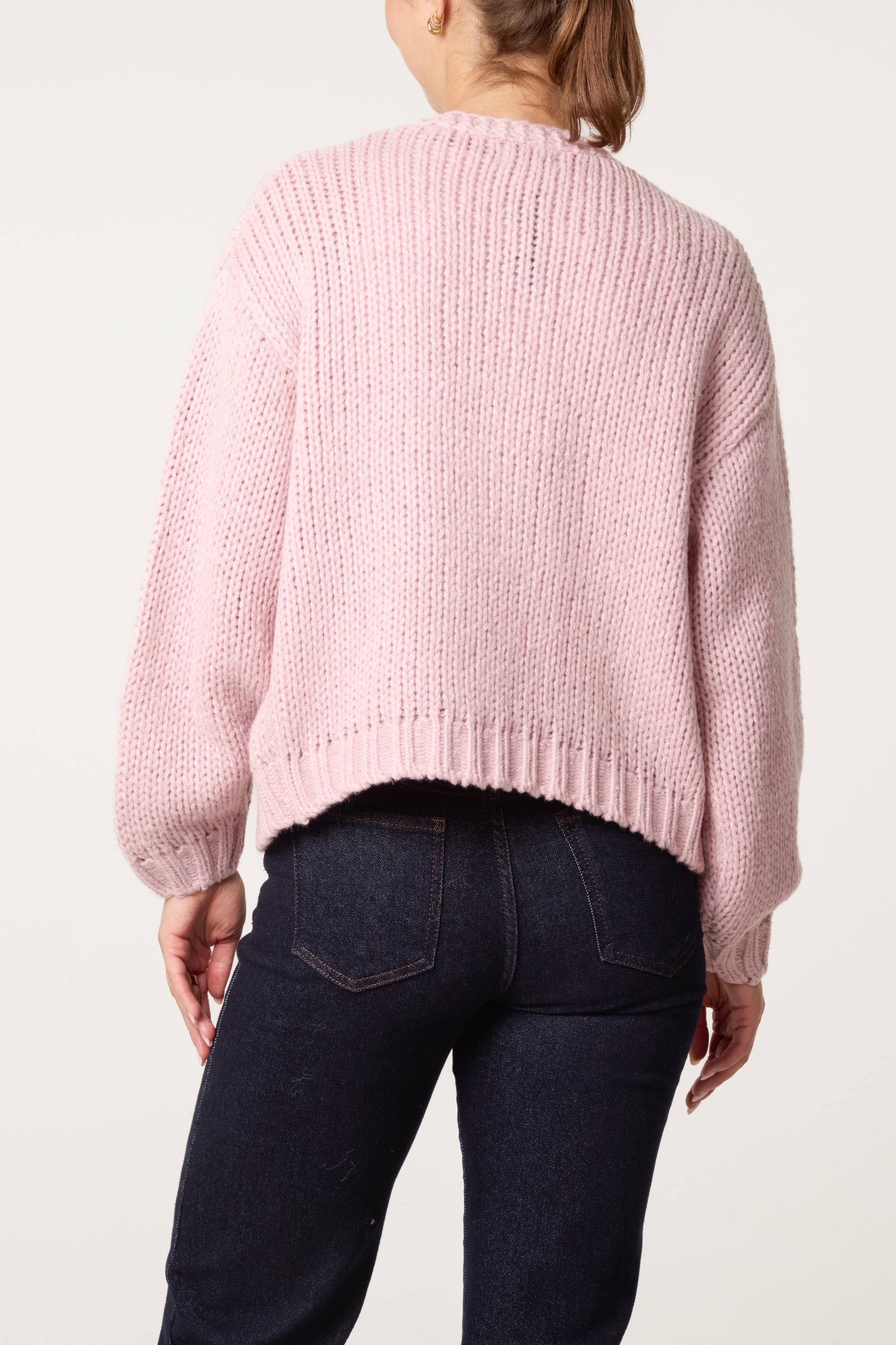 Embroidered Flower Knit Cardigan