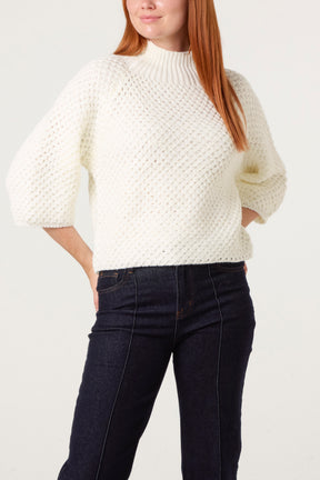 Waffle Knit Essential Jumper